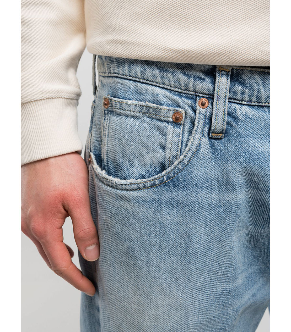 リラックスフィットライトデニム 詳細画像 ライトブルー 5